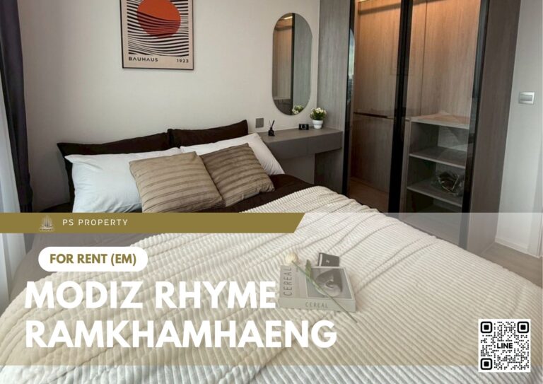 PS93698 – Condo Near MRT Yaek Lam Sali Station For Rent , One bedroom unit at Modiz Rhyme Ramkhamhaeng