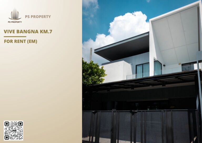 PS93578 – House Near BTS Bang na Station For Rent , at VIVE Bangna KM.7