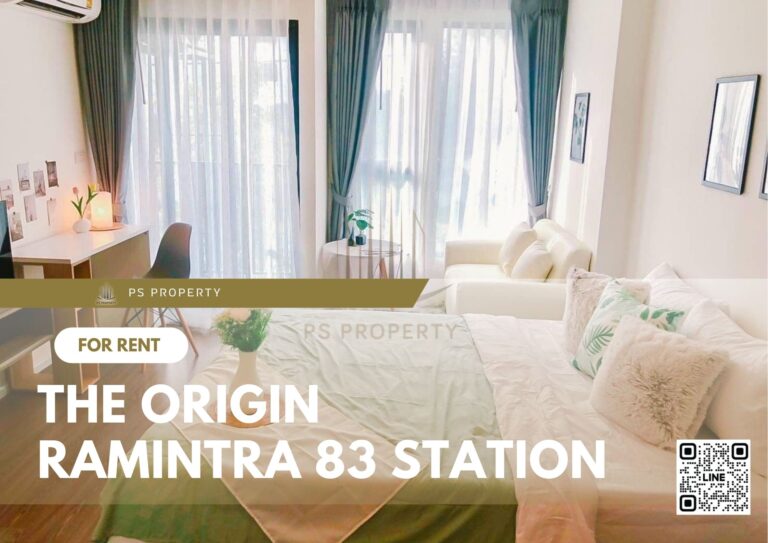 PS10100 – Condo Near MRT Ram Inthra Kor Mor 9 Station For Rent , One bedroom unit at The Origin Ramintra 83 Station