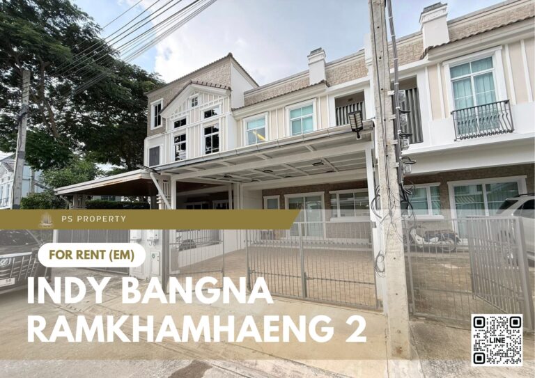 PS95630 – House Near BTS Bang Na Station For Rent , at Indy Bangna-Ramkhamhaeng 2