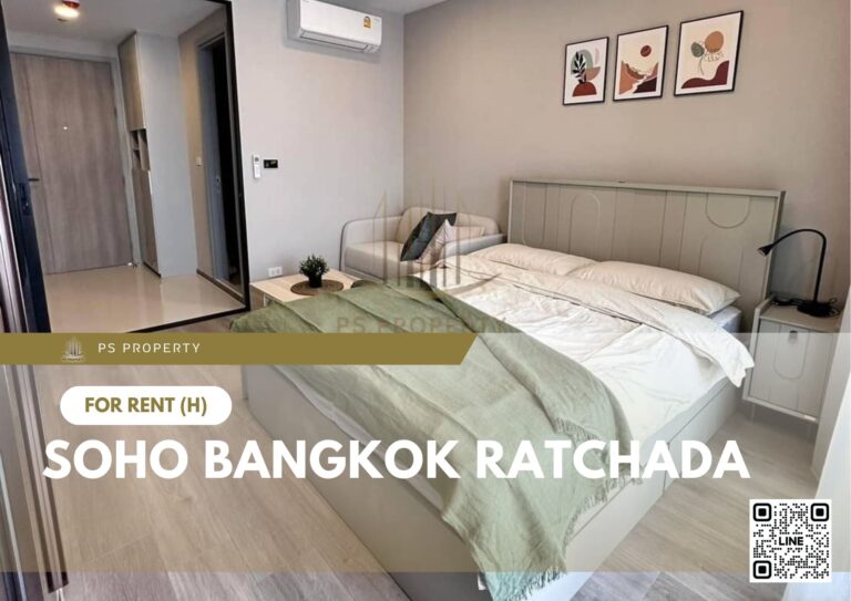 PS14537 – Condo Near MRT Huai Khwang Station For Rent , One bedroom unit at SOHO BANGKOK RATCHADA