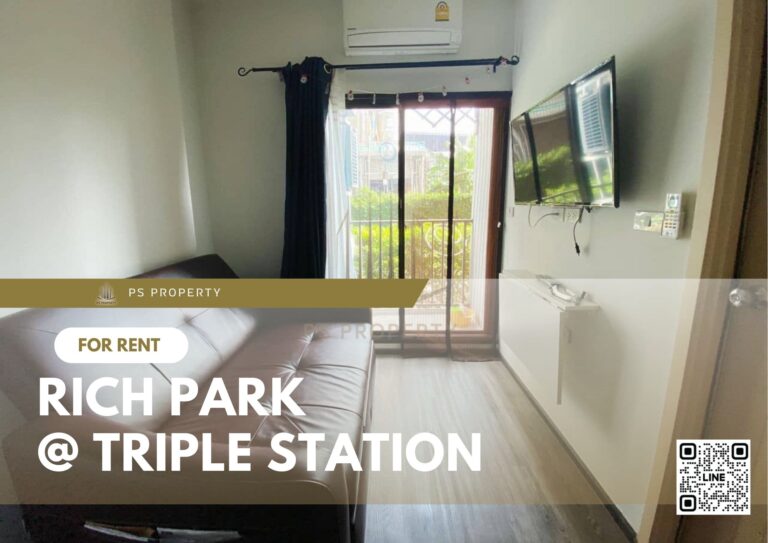 PS39778 – Condo Near ARL Hua Mak Station For Rent , One bedroom unit at Rich Park @ Triple Station