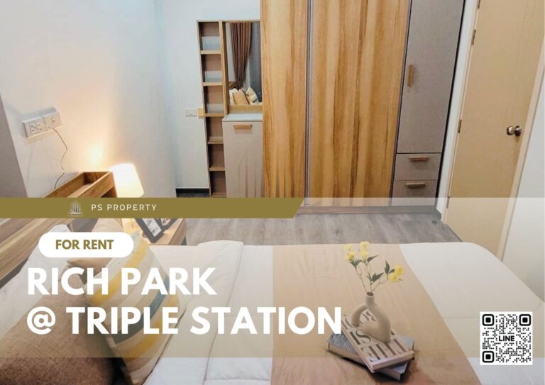 PS37299 – Condo Near ARL Hua Mak Station For Rent , One bedroom unit at Rich Park @ Triple Station