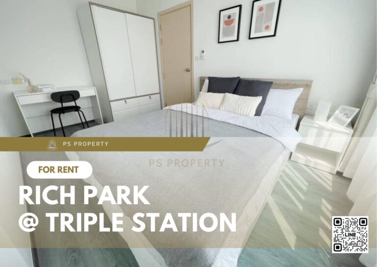 PS31868 – Condo Near ARL Hua Mak Station For Rent , One bedroom unit at Rich Park @ Triple Station