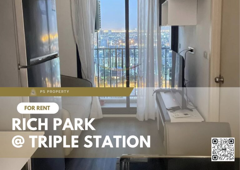 PS30867 – Condo Near ARL Hua Mak Station For Rent , One bedroom unit at Rich Park @ Triple Station