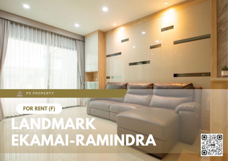 PS96896 – House Near MRT Vacharaphol Station For Rent , at Landmark Ekamai-Ramindra