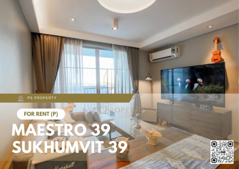 PS15862 – Condo Near BTS Phrom Phong Station For Rent , Two bedroom unit at Maestro 39 Sukhumvit 39