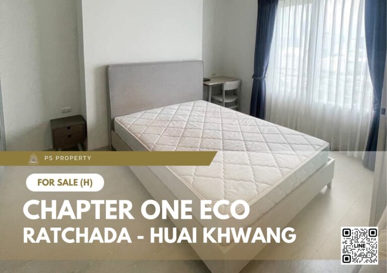 PS100381 – Condo Near MRT HUAIKHWANG Station For Sale , One bedroom unit at Chapter One Eco Ratchada – Huai Khwang