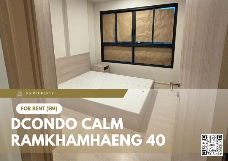 PS95832 – Condo Near MRT Si Kritha Station For Rent , One bedroom unit at dcondo calm Ramkhamhaeng 40