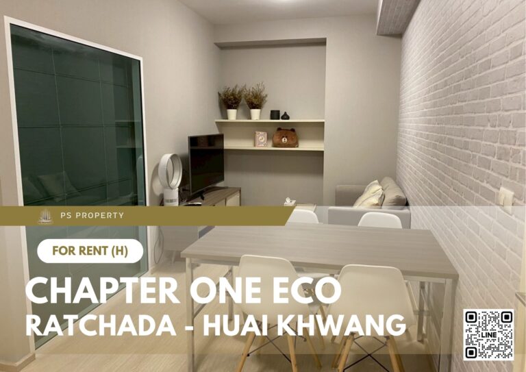 PS71512 – Condo Near MRT HUAIKHWANG Station For Rent , One bedroom unit at Chapter One Eco Ratchada – Huai Khwang