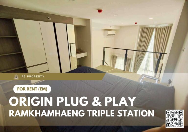 PS104141 – Condo Near MRT Yaek Lam Sali station For Rent , One bedroom unit at Origin Plug & Play Ramkhamhaeng Triple Station