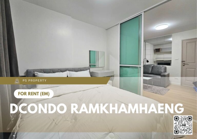 PS69284 – Condo Near ARL Ramkhamhaeng Station For Rent , One bedroom unit at dcondo Ramkhamhaeng
